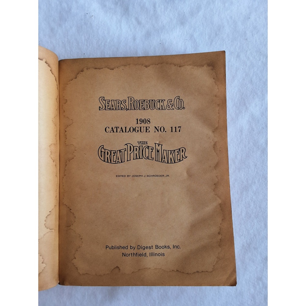 Vintage 1908 Sears Roebuck Catalogue No 117 Great Price Maker 1969 Replica Book - Picture 7 of 9